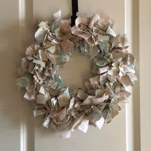 Shabby chic rag wreath
